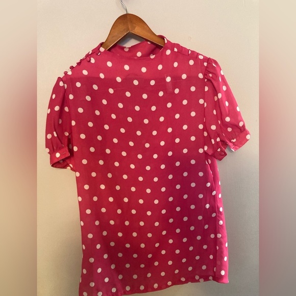 Vintage ÉVITA pink polka dot top - Picture 5 of 5